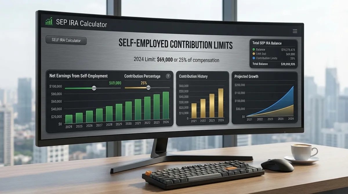 SEP IRA Calculator 2025 — calculate SEP IRA contributions for employees and self-employed.
